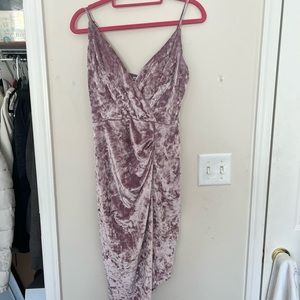 Velvet Lavender Knee Length dress